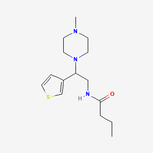 molecular formula C15H25N3OS B2743707 N-(2-(4-methylpiperazin-1-yl)-2-(thiophen-3-yl)ethyl)butyramide CAS No. 954594-77-5