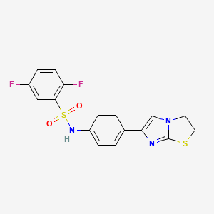 B2743719 N-(4-(2,3-dihydroimidazo[2,1-b]thiazol-6-yl)phenyl)-2,5-difluorobenzenesulfonamide CAS No. 893984-58-2