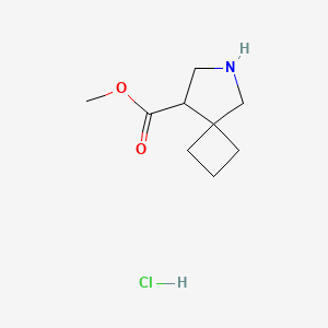 molecular formula C9H16ClNO2 B2743723 Methyl 6-azaspiro[3.4]octane-8-carboxylate hydrochloride CAS No. 2155852-90-5