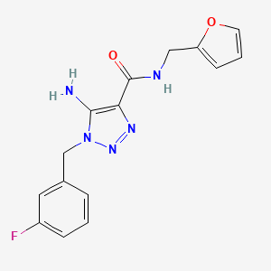 5-amino-1-(3-fluorobenzyl)-N-(furan-2-ylmethyl)-1H-1,2,3-triazole-4-carboxamide