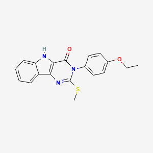 3-(4-ethoxyphenyl)-2-methylsulfanyl-5H-pyrimido[5,4-b]indol-4-one