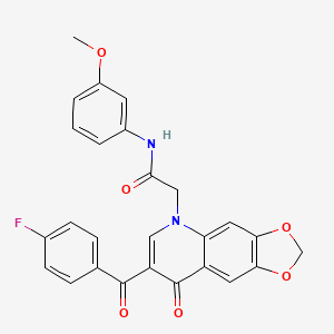 2-[7-(4-fluorobenzoyl)-8-oxo-[1,3]dioxolo[4,5-g]quinolin-5-yl]-N-(3-methoxyphenyl)acetamide