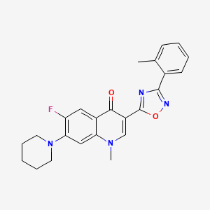 6-fluoro-1-methyl-3-[3-(2-methylphenyl)-1,2,4-oxadiazol-5-yl]-7-piperidin-1-ylquinolin-4(1H)-one