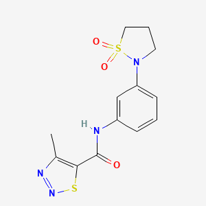 N-(3-(1,1-dioxidoisothiazolidin-2-yl)phenyl)-4-methyl-1,2,3-thiadiazole-5-carboxamide