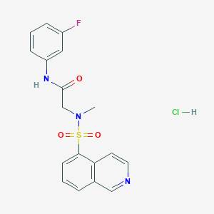 N-(3-fluorophenyl)-2-(N-methylisoquinoline-5-sulfonamido)acetamide hydrochloride