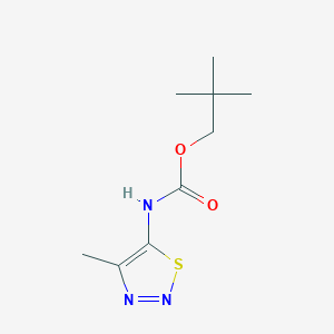 molecular formula C9H15N3O2S B2743773 neopentyl N-(4-methyl-1,2,3-thiadiazol-5-yl)carbamate CAS No. 338960-85-3