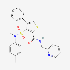 B2743775 3-[methyl(4-methylphenyl)sulfamoyl]-4-phenyl-N-(pyridin-2-ylmethyl)thiophene-2-carboxamide CAS No. 946294-40-2