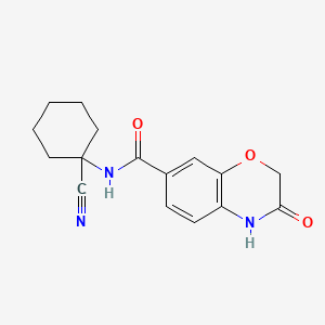 molecular formula C16H17N3O3 B2743785 N-(1-cyanocyclohexyl)-3-oxo-4H-1,4-benzoxazine-7-carboxamide CAS No. 1386329-12-9