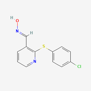 2-((4-Chlorophenyl)sulfanyl)nicotinaldehyde oxime