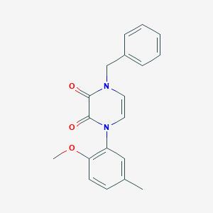 1-benzyl-4-(2-methoxy-5-methylphenyl)pyrazine-2,3(1H,4H)-dione