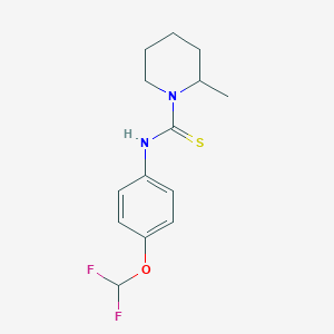 B2743817 N-[4-(difluoromethoxy)phenyl]-2-methylpiperidine-1-carbothioamide CAS No. 398996-22-0