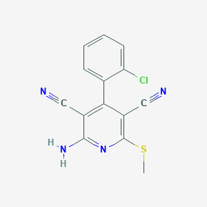 2-Amino-4-(2-chlorophenyl)-6-methylsulfanylpyridine-3,5-dicarbonitrile