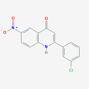 molecular formula C15H9ClN2O3 B2743827 2-(3-Chlorophenyl)-6-nitroquinolin-4-ol CAS No. 1030120-03-6