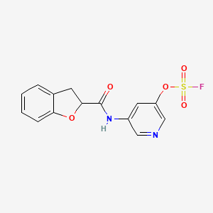 3-(2,3-Dihydro-1-benzofuran-2-carbonylamino)-5-fluorosulfonyloxypyridine