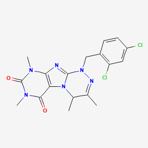 1-[(2,4-Dichlorophenyl)methyl]-3,4,7,9-tetramethyl-4H-purino[8,7-c][1,2,4]triazine-6,8-dione