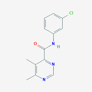 molecular formula C13H12ClN3O B2743845 N-(3-Chlorophenyl)-5,6-dimethylpyrimidine-4-carboxamide CAS No. 2380087-28-3