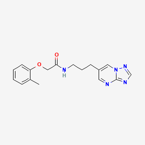 molecular formula C17H19N5O2 B2743847 N-(3-([1,2,4]triazolo[1,5-a]pyrimidin-6-yl)propyl)-2-(o-tolyloxy)acetamide CAS No. 2034556-70-0