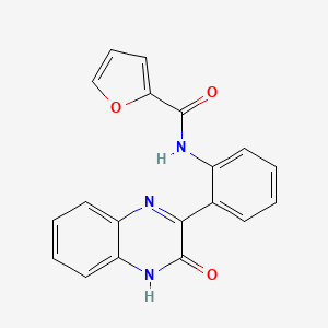 molecular formula C19H13N3O3 B2743855 N-[2-(3-oxo-3,4-dihydroquinoxalin-2-yl)phenyl]furan-2-carboxamide CAS No. 871307-75-4