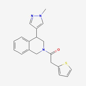 1-(4-(1-methyl-1H-pyrazol-4-yl)-3,4-dihydroisoquinolin-2(1H)-yl)-2-(thiophen-2-yl)ethanone