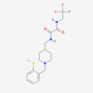 N1-((1-(2-(methylthio)benzyl)piperidin-4-yl)methyl)-N2-(2,2,2-trifluoroethyl)oxalamide