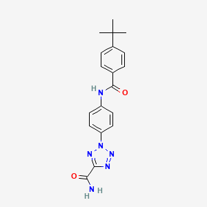 2-(4-(4-(tert-butyl)benzamido)phenyl)-2H-tetrazole-5-carboxamide