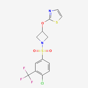 2-((1-((4-Chloro-3-(trifluoromethyl)phenyl)sulfonyl)azetidin-3-yl)oxy)thiazole