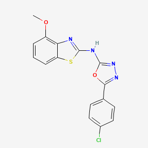 5-(4-chlorophenyl)-N-(4-methoxy-1,3-benzothiazol-2-yl)-1,3,4-oxadiazol-2-amine
