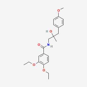 molecular formula C22H29NO5 B2743879 3,4-diethoxy-N-[2-hydroxy-3-(4-methoxyphenyl)-2-methylpropyl]benzamide CAS No. 1396799-41-9