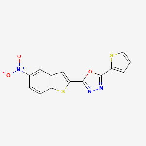 2-(5-Nitro-1-benzothiophen-2-yl)-5-(2-thienyl)-1,3,4-oxadiazole