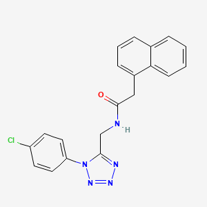 N-((1-(4-chlorophenyl)-1H-tetrazol-5-yl)methyl)-2-(naphthalen-1-yl)acetamide