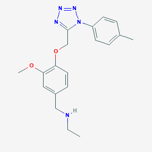molecular formula C19H23N5O2 B274389 ETHYL[(3-METHOXY-4-{[1-(4-METHYLPHENYL)-1,2,3,4-TETRAZOL-5-YL]METHOXY}PHENYL)METHYL]AMINE 