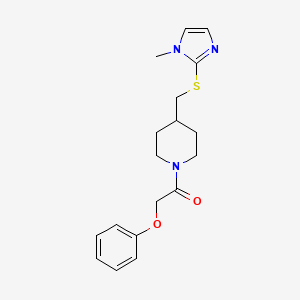 1-(4-(((1-methyl-1H-imidazol-2-yl)thio)methyl)piperidin-1-yl)-2-phenoxyethanone