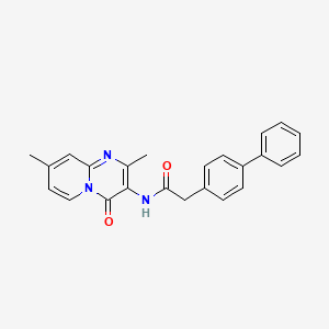 2-([1,1'-biphenyl]-4-yl)-N-(2,8-dimethyl-4-oxo-4H-pyrido[1,2-a]pyrimidin-3-yl)acetamide