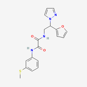 N1-(2-(furan-2-yl)-2-(1H-pyrazol-1-yl)ethyl)-N2-(3-(methylthio)phenyl)oxalamide