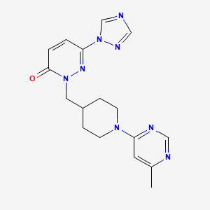 2-{[1-(6-methylpyrimidin-4-yl)piperidin-4-yl]methyl}-6-(1H-1,2,4-triazol-1-yl)-2,3-dihydropyridazin-3-one