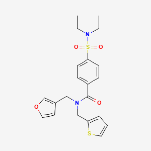 4-(N,N-diethylsulfamoyl)-N-(furan-3-ylmethyl)-N-(thiophen-2-ylmethyl)benzamide