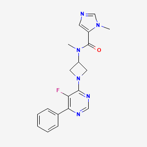 N-[1-(5-Fluoro-6-phenylpyrimidin-4-yl)azetidin-3-yl]-N,3-dimethylimidazole-4-carboxamide