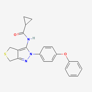 N-(2-(4-phenoxyphenyl)-4,6-dihydro-2H-thieno[3,4-c]pyrazol-3-yl)cyclopropanecarboxamide