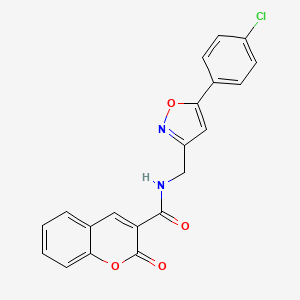 N-((5-(4-chlorophenyl)isoxazol-3-yl)methyl)-2-oxo-2H-chromene-3-carboxamide