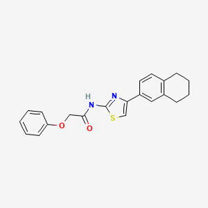 2-phenoxy-N-[4-(5,6,7,8-tetrahydronaphthalen-2-yl)-1,3-thiazol-2-yl]acetamide