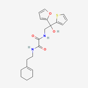 molecular formula C20H24N2O4S B2743924 N'-[2-(cyclohex-1-en-1-yl)ethyl]-N-[2-(furan-2-yl)-2-hydroxy-2-(thiophen-2-yl)ethyl]ethanediamide CAS No. 1902989-37-0