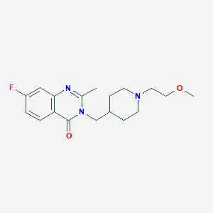 7-Fluoro-3-[[1-(2-methoxyethyl)piperidin-4-yl]methyl]-2-methylquinazolin-4-one