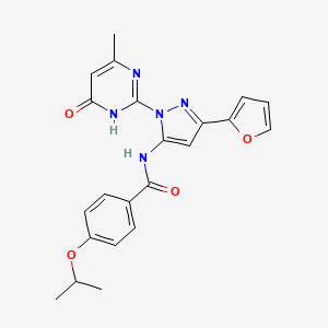N-(3-(furan-2-yl)-1-(4-methyl-6-oxo-1,6-dihydropyrimidin-2-yl)-1H-pyrazol-5-yl)-4-isopropoxybenzamide