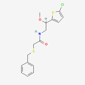 2-(benzylthio)-N-(2-(5-chlorothiophen-2-yl)-2-methoxyethyl)acetamide