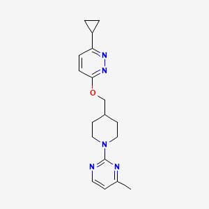 2-[4-[(6-Cyclopropylpyridazin-3-yl)oxymethyl]piperidin-1-yl]-4-methylpyrimidine