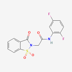 N-(2,5-difluorophenyl)-2-(1,1,3-trioxo-1,2-benzothiazol-2-yl)acetamide