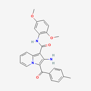 2-amino-N-(2,5-dimethoxyphenyl)-3-(4-methylbenzoyl)indolizine-1-carboxamide