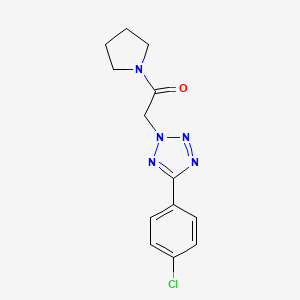 2-[5-(4-Chlorophenyl)tetrazol-2-yl]-1-pyrrolidin-1-ylethanone