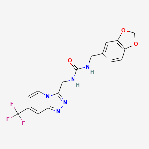 1-(Benzo[d][1,3]dioxol-5-ylmethyl)-3-((7-(trifluoromethyl)-[1,2,4]triazolo[4,3-a]pyridin-3-yl)methyl)urea