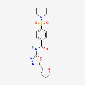 4-(N,N-diethylsulfamoyl)-N-(5-(tetrahydrofuran-2-yl)-1,3,4-oxadiazol-2-yl)benzamide